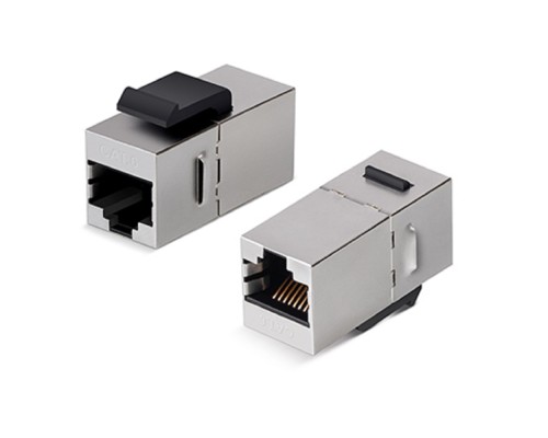 [Cabeus Разъемы, Проходные адаптеры, Вставки] Cabeus CA-KJ-8p8c-C6-SH Проходной адаптер формата Keystone, RJ45-RJ45 (8p8c), категория 6, экранированный