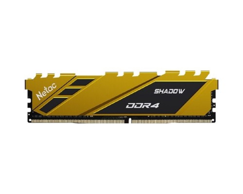 [Модуль памяти] Модуль памяти Netac Shadow DDR4 3200Мгц 8Gb CL16 Yellow (NTSDD4P32SP-08Y)