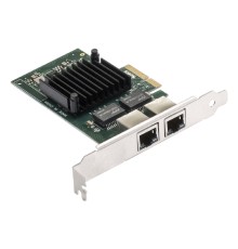 Exegate EX292506RUS Сетевой адаптер ExeGate EXE-I350-T2V2 (PCI-E x4 v2.1, порты 2xRJ45 (медные), 10/100/1000Mbps, Gigabit NIC Intel Chipset NHI350AM2)