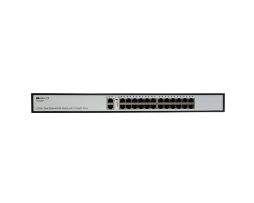 [Сетевое оборудование] ORIGO OS1226P/A1A Неуправляемый PoE-коммутатор 24x100Base-TX PoE+, 2x1000Base-T, PoE-бюджет 285 Вт, корпус металл