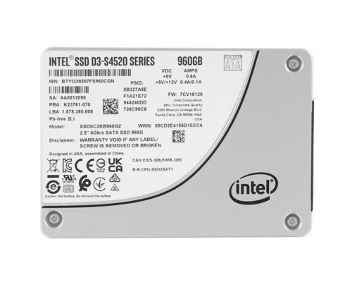 [накопитель] Intel SSD D3-S4520 Series, 960GB, 2.5