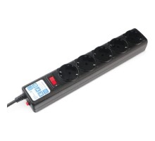 PowerCube Фильтр-удлинитель 10.0м, 5 розеток,10А (SPG5-10M), черный графит