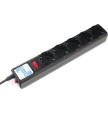 PowerCube Фильтр-удлинитель 10.0м, 5 розеток,10А (SPG5-10M), черный графит