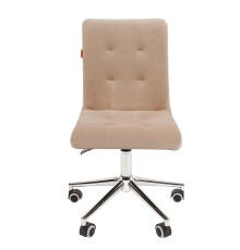 Офисное кресло Chairman 030 Россия ткань T-6 бежевый, хром, без подлокотников	(7105061)