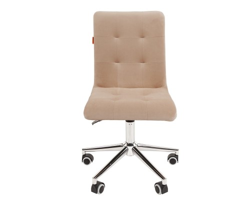 [Офисные кресла] Офисное кресло Chairman 030 Россия ткань T-6 бежевый, хром, без подлокотников	(7105061)