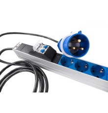 REM Верт блок розеток, мониторинг, измерение, 1 фаза 32A, авт, 20S, 1420 мм, вх IEC 309, шнур 3м R-MC1-32-20S-A-MI-1420-3-2P