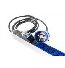 REM Верт блок розеток, мониторинг, измерение, 1 фаза 32A, авт, 24C13, 6C19, 1420 мм, вх IEC 309, шнур 3м (R-MC1-32-24C13-6C19-A-MI-1420-3-2P)