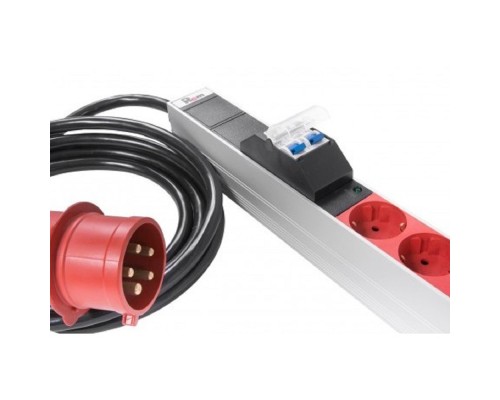 [Аксессуар] REM Верт блок розеток, мониторинг, измерение, 3 фазы 16А, 24C13, 6C19, 1420 мм, вх IEC 309, шнур 3м R-MC8-3x16-24C13-6C19-MI-1420-3-3PN