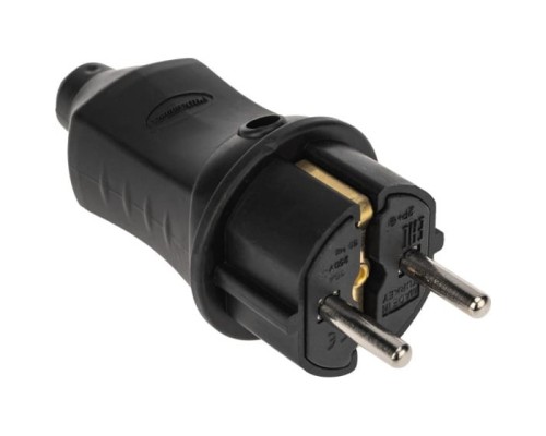 [Smartbuy Вилки, Разъемы силовые, Колодки] Proconnect 111-001-4 Вилка прямая влагозащищенная 2P+PE 230V, 16 А, IP44 каучук