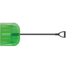 FIT РОС Лопата для уборки снега Профи поликарбонатная, алюминиевый черенок, средняя 460 х 400 х 1380 мм [68114]