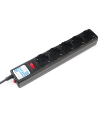 PowerCube Фильтр-удлинитель (SPG5-B1) 0.5 м, 5 розеток, д/подкл. к UPS (C14),10А/2,2кВт, черный