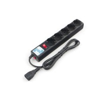 PowerCube Фильтр-удлинитель (SPG5-В2) 1.9 м, , 5 розеток,  д/подкл. к UPS (C14), 10А/2,2кВт, черный