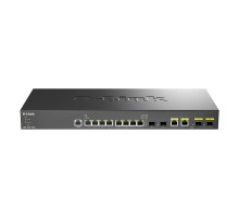 D-Link DXS-1210-12TC/B1A PROJ Настраиваемый L2+ коммутатор с 8 портами 10GBase-T, 2 портами 10GBase-X SFP+ и 2 комбо-портами 10GBase-T/SFP+