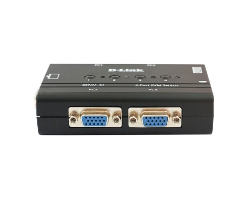 [Переключатель] D-Link DKVM-4K/B3A  4-портовый KVM-переключатель с портами VGA и PS/2