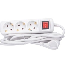 ЭРА Б0044040 Удлинитель электрический U-3es-3m-3x1,5 с заземлением с выключателем 3 розетки 3м ПВС 3x1,5мм2 16А