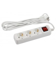 ЭРА Б0044041 Удлинитель электрический U-3es-5m-3x1,5 с заземлением с выключателем 3 розетки 5м ПВС 3x1,5мм2 16А