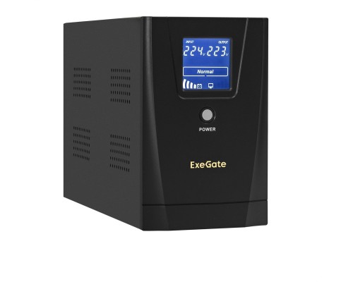 [ИБП] Exegate EX292630RUS ИБП ExeGate SpecialPro Smart LLB-2000.LCD.AVR.1SH.2C13.RJ.USB <2000VA/1200W, LCD, AVR, 1*Schuko+2*C13,RJ45/11,USB, металлический корпус, Black>