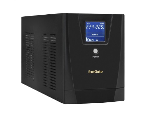 [ИБП] Exegate EX292636RUS ИБП ExeGate SpecialPro Smart LLB-3000.LCD.AVR.3SH.2C13.RJ.USB <3000VA/1800W, LCD, AVR,3*Schuko+2*C13,RJ45/11,USB, металлический корпус, Black>