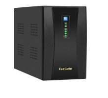 Exegate EX292607RUS ИБП ExeGate SpecialPro UNB-2000.LED.AVR.1SH.2C13.RJ.USB <2000VA/1200W, LED, AVR,1*Schuko+2*C13, RJ45/11, USB, металлический корпус, Black>
