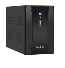 Exegate EX292608RUS ИБП ExeGate SpecialPro UNB-2000.LED.AVR.4C13.RJ.USB <2000VA/1200W, LED, AVR,4*C13, RJ45/11,USB, металлический корпус, Black>