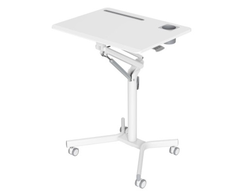 [Крепежи для проекторов] Стол для ноутбука Cactus VM-FDS101B столешница МДФ белый 70x52x107см (CS-FDS101WWT)