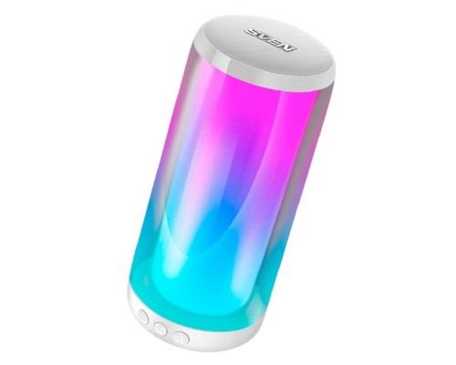 [Колонки] SVEN PS-265, белый (10 Вт, TWS, Bluetooth, FM, USB, microSD, 2000мА*ч)