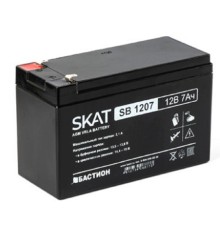 АКБ БАСТИОН SKAT SB 1207 AGM 12В 7Ач, I зар.2,1А, F2, гарантия 18 мес (2533)
