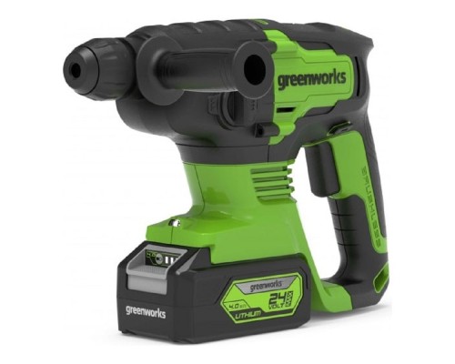 [Перфоратор] Greenworks GD24SDS2K4 Перфоратор аккумуляторный бесщеточный,  2 ДЖ, 24V, c 1хАКБ 4 Ач и ЗУ в сумке [3803007UB]