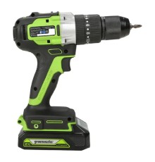 Greenworks GD24DD60K2 Дрель-шуруповерт аккумуляторная, 24V, c 1хАКБ 2 Ач и ЗУ в кейсе [3704107UA]