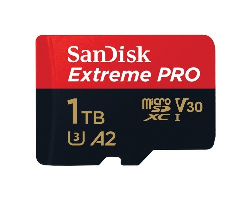 [Карта памяти ] Micro SecureDigital 1TB SanDisk Extreme Pro microSD UHS I Card for 4K Video on Smartphones, Action Cams & Drones 200MB/s Read, 140MB/s Write, Lifetime Warranty (SDSQXCD-1T00-GN6MA)