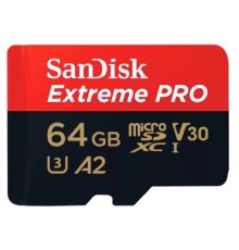 Micro SecureDigital 64GB SanDisk Extreme Pro microSD UH for 4K Video on Smartphones, Action Cams & Drones 200MB/s Read, 90MB/s Write, Lifetime Warranty[SDSQXCU-064G-GN6MA]