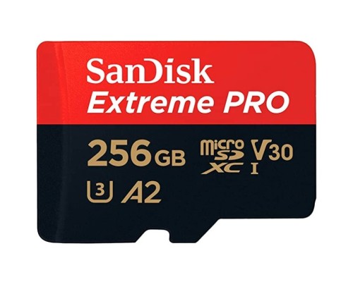 [Карта памяти ] Micro SecureDigital 256GB Sandisk Extreme Pro microSDXC  + SD Adapter + Rescue Pro Deluxe 200MB/s [SDSQXCD-256G-GN6MA]