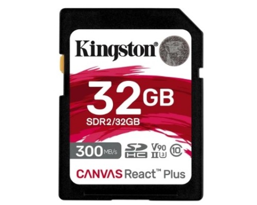 [Карта памяти ] SecureDigital 32GB Kingston SDHC, UHS-I Class U3 V90, чтение: 300Мб/с, запись: 260Мб/с <SDR2/32GB>