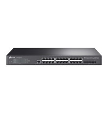 TP-Link TL-SG3428X-UPS Управляемый коммутатор JetStream уровня 2+ с 24 гигабитными портами RJ45, 4 портами SFP+ и источником бесперебойного питания