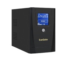 Exegate EX292780RUS ИБП ExeGate SpecialPro Smart LLB-900.LCD.AVR.1SH.2C13.RJ.USB <900VA/500W, LCD, AVR, 1*Schuko+2*C13, RJ45/11,USB, металлический корпус, Black>