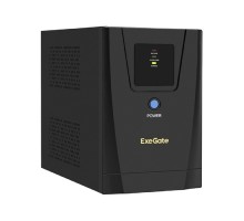 Exegate EX292794RUS ИБП ExeGate SpecialPro UNB-1200.LED.AVR.2SH.3C13.USB <1200VA/750W, LED, AVR, 2*Schuko+3*C13, USB,съемн.кабель, металлический корпус, Black>