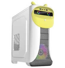 GameMax Корпус Cute OWL W-Y без БП (Midi Tower, ATX, Бело-желтый, 1*USB3.0 + 2*USB2.0, 2*120мм)