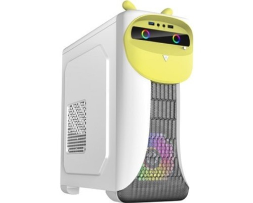 [Корпуса] GameMax Корпус Cute OWL W-Y без БП (Midi Tower, ATX, Бело-желтый, 1*USB3.0 + 2*USB2.0, 2*120мм)