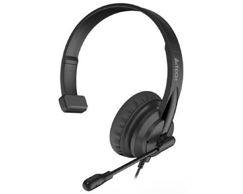 [Наушники] A4Tech HU-11 черный 2м накладные USB