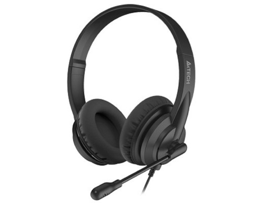 [Наушники] A4Tech HU-10 черный 2м накладные USB