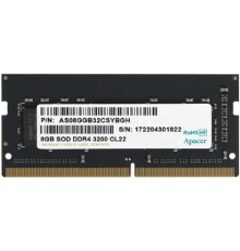 Apacer DDR4 8GB 3200MHz SO-DIMM (PC4-25600) CL22 1.2V (Retail) 1024*8  3 years (AS08GGB32CSYBGH/ES.08G21.GSH)