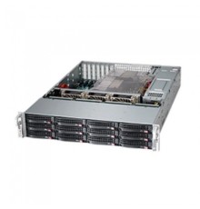 Supermicro CSE-826BAC12-R1K23LPB 2U 826BAC12-R1K23LPB/ HDD(12)LFF+opt.HDD(2)SFF/7xLP/2 x1200W/Backplane 12xSAS3/SATA3/NVMe4
