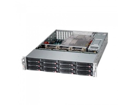[Сервер] Supermicro CSE-826BAC12-R1K23LPB 2U 826BAC12-R1K23LPB/ HDD(12)LFF+opt.HDD(2)SFF/7xLP/2 x1200W/Backplane 12xSAS3/SATA3/NVMe4