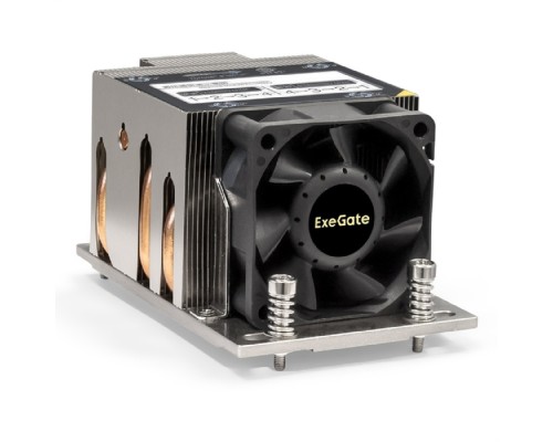 [Вентиляторы] Exegate EX293436RUS ESNK-P0063AP4.PWM.2U.SP3.Cu {Al+Cu, 2U, 4 тепл. трубки, LGA SP3, TDP 240W, PWM, 1600-6800RPM, 2 ball bearing, 4pin, 54,3db, 440г, на винтах, с термопастой} RTL