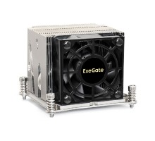 Exegate EX293443RUS Кулер ExeGate ESNK-P0048AP4.PWM.2U.2011.Cu (Al+Cu, 2U, 4 тепл. трубки, LGA2011/2066, TDP 135W, Fan 80mm, PWM, 2100-6800RPM, 2 ball bearing, 4pin, 52db, 345г, на винтах, с термопаст