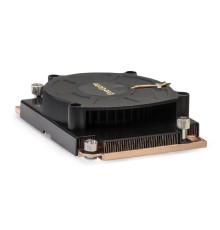 Exegate EX293438RUS Кулер ExeGate ESNK-P0067APS4.PWM.1U.3647.Cu (радиальный (улитка), медный, 1U, 3 тепл. трубки, LGA3647, TDP 165W, Fan 80mm, PWM, 1500-6600RPM, 2 ball bearing, 4pin, 64db, на винтах,