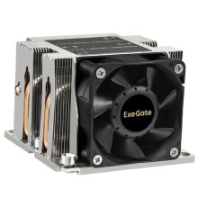Exegate EX293439RUS Кулер ExeGate ESNK-P0068AP4.PWM.2U.3647.Cu (Al+Cu, 2U, 4 тепл. трубки, LGA3647, TDP 205W, PWM, 2100-6800RPM, 2 ball bearing, 4pin, 52db, 430г, на винтах, с термопастой, Retail box)