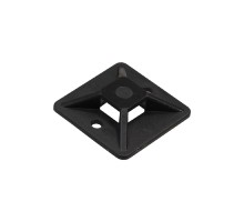 Exegate EX293146RUS Самоклеющаяся площадка для крепления стяжек ExeGate STM3030B-100 (30х30 мм, halogen free, -40°C - +85°C, черная, 100 шт)