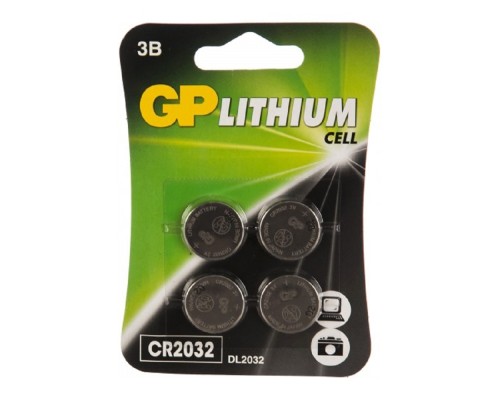 [Батарейки] GP CR2032-2CRU4 40/2400 (4 шт. в уп-ке)