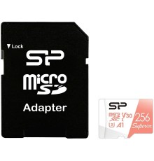 Micro SecureDigital 256GB Silicon Power Superior A1 microSDXC Class 10 UHS-I U3 100/80 Mb/s (SD адаптер)